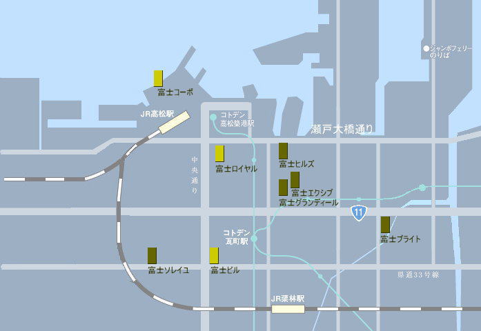 高松市中心部
物件位置図"
物件をクリックして詳細を見る